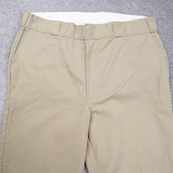 Dickies 874 Straight Leg Canvas Twill Work Pant Flat Front in Khaki Size 38X30 - Picture 7 of 13